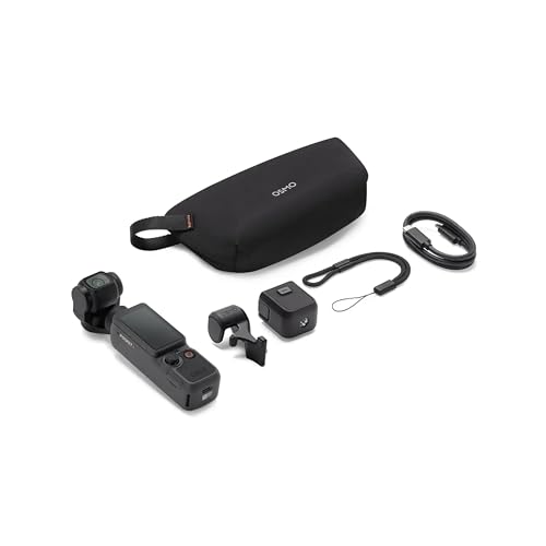 DJI Osmo Pocket 4 Value Bundle, 4K/240fps Vlog Camera, 3-Axis Stabilization, Active Track 7.0, 2 Mics +Grip Tripod + 128GB Memory, + More 6