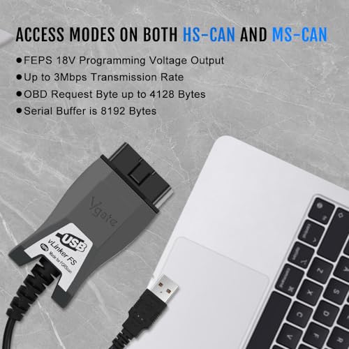 Vgate vLinker FS USB OBD2 to USB Car Diagnostic Tool Code Reader for FORScan OBD2 Adapter 5