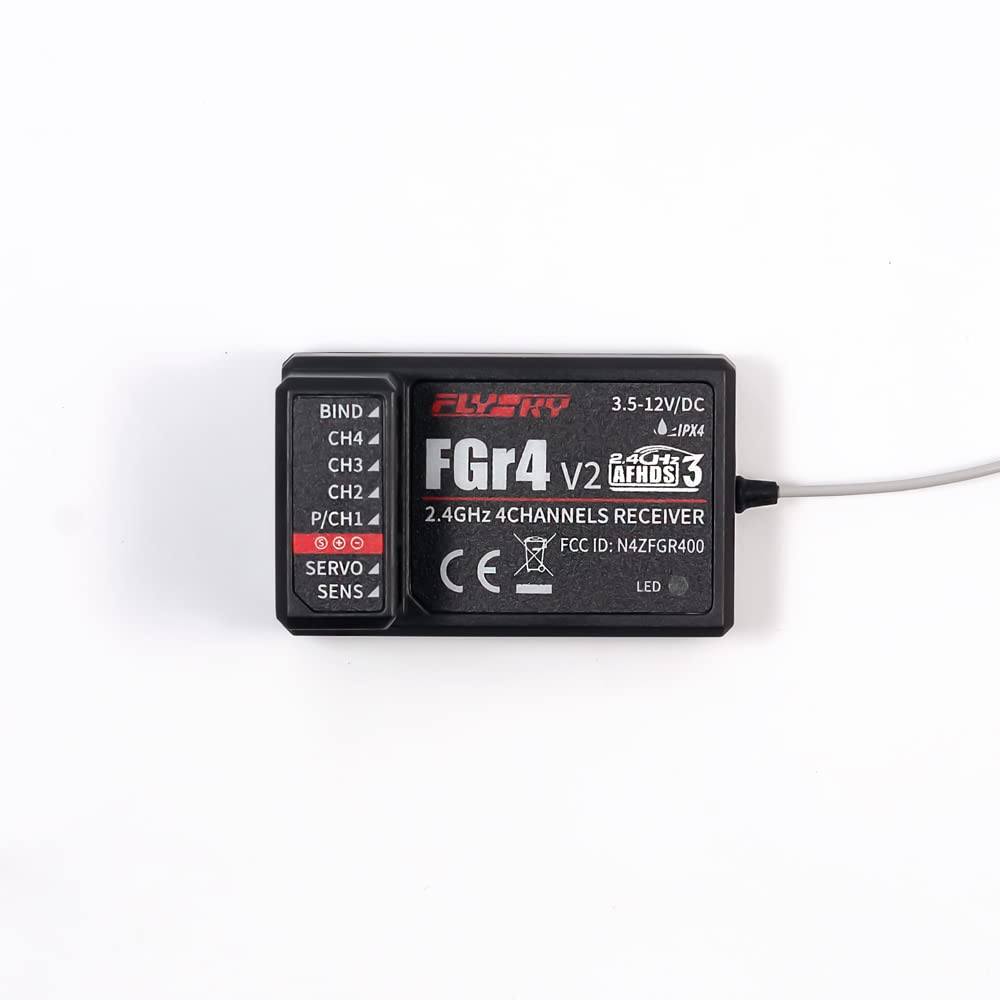 Flysky Receiver FS-FGr4 V2 4CH AFHDS3 2.4Ghz PPM IBUS Sbus Output for RC Car Truck Crawler Boat 5