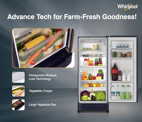 Whirlpool 184 L 5 Star Direct-Cool Single Door Refrigerator with Intellisense Inverter Compressor (205 WDE ROY 5S Inv SAPPHIRE SPRING-Z) 5