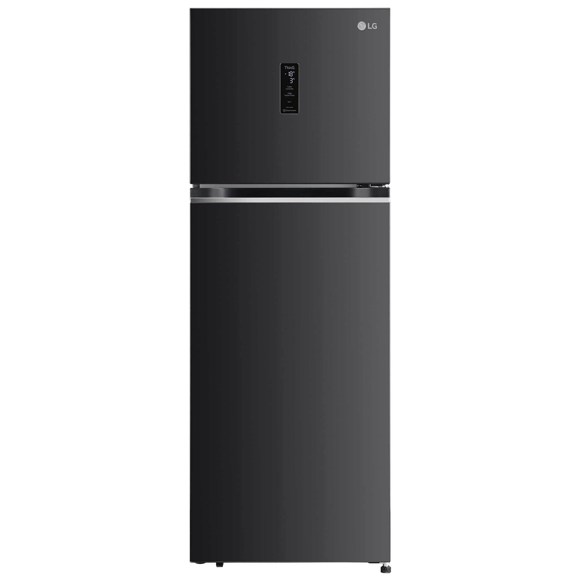 LG 360 L 3 Star Frost-Free Smart Inverter Wi-Fi Double Door Refrigerator (GL-T382VESX, Ebony Sheen, Convertible & Door Cooling+, 2022 Model) 1
