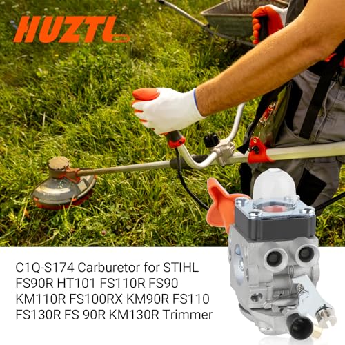 HUZTL FS 90 R Carburetor kit for Stihl FS90R FS90 FS110R FS100 KM90R KM90 FS100RX FS110 KM110R HT100 HT101 Trimmer Weed Eater C1Q-S174 Carb 2