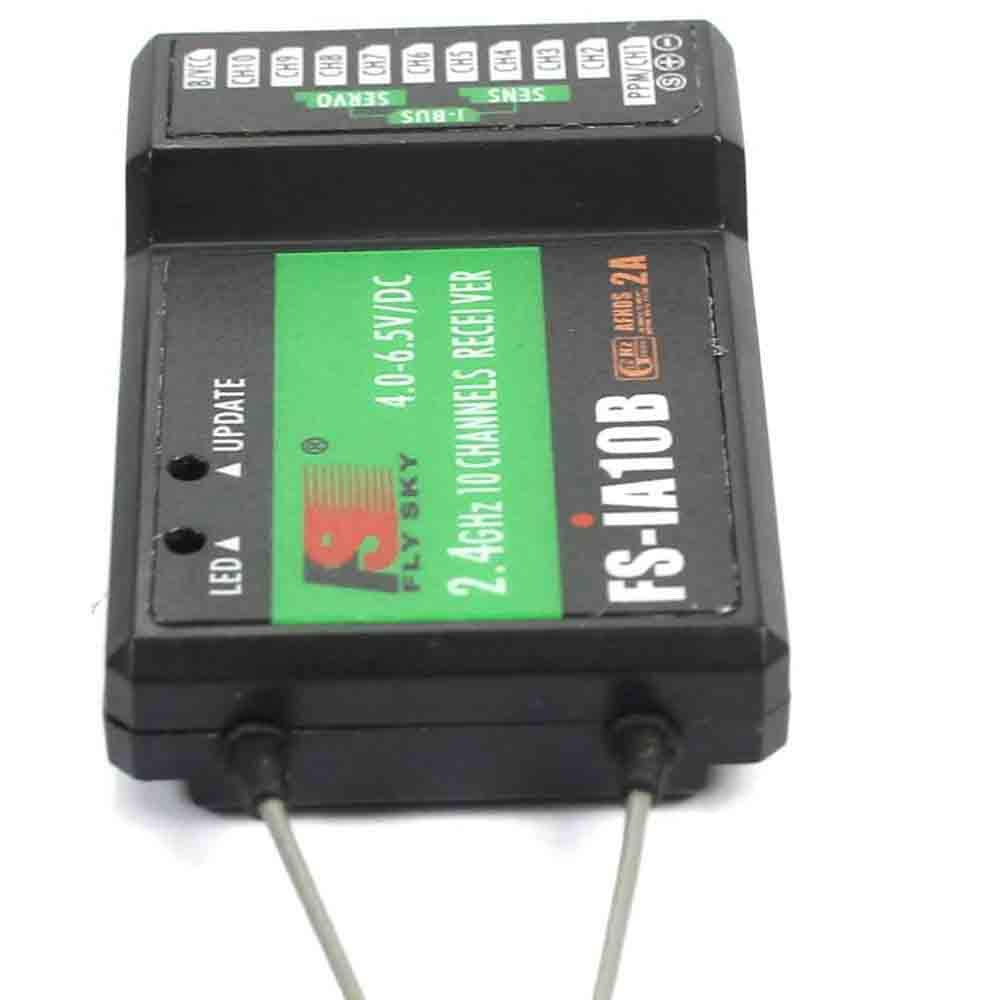 Flysky FS-iA10B Dual Antenna 10CH RC Receiver PPM Output Compatible for FS-I4 FS-I6 GT2E GT2G FS-I10 FS-I6S TH9X FS-CT6B GT3C CT3C FS-I4 FS-IT4S Transmitter (2PCS) 3