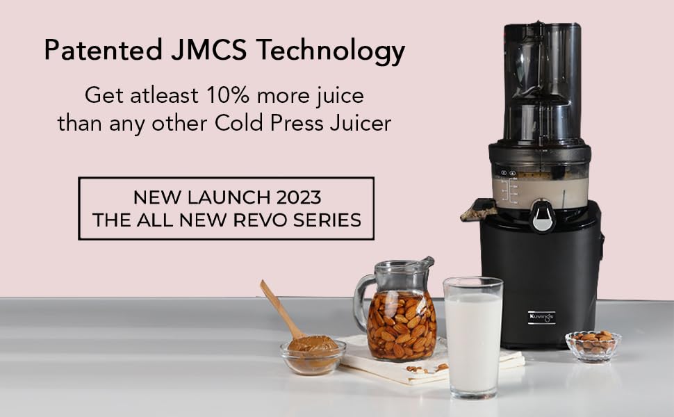 Kuvings Newly Launched REVO Series Professional Cold Press Whole Slow Juicer, World's First Juicer with Patented Automatic-Cutting Auger to reduce juicing time (REVO830 Matt Black + Smoothie & Sorbet) 4