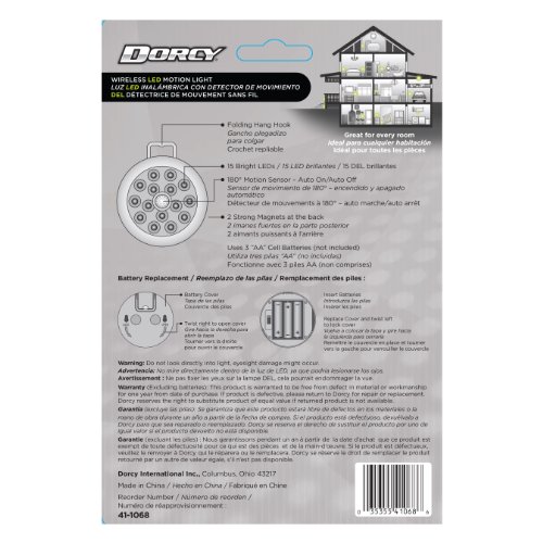 Dorcy Magnetic Motion Sensor Light with Hanging Hook, White (41-1068) 6
