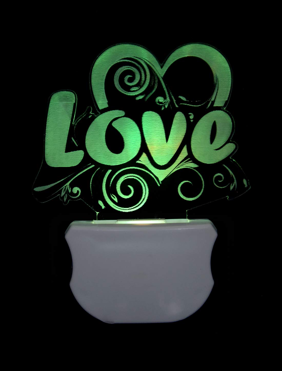 G Gojeeva The Love 3D Illusion Night Lamp Comes with 7 Multicolor and 3D Illusion Design Suitable for Room,Drawing Room,Lobby (Pack of 2) 5