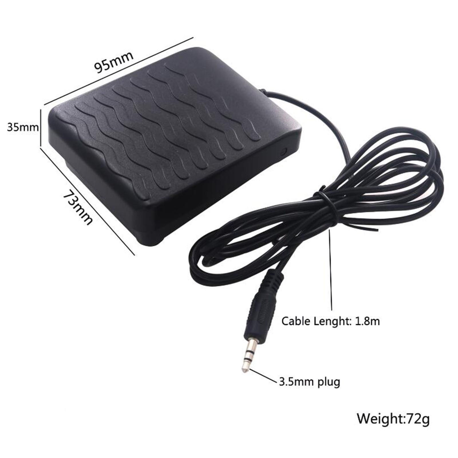 Vaveren Piano Sustain Pedal Electric Piano Sustain Foot Pedal 3.5mm Jack with 1.8M Cable Sturdy Piano Keyboard Pedal for Training, Exercise, Repairing 4