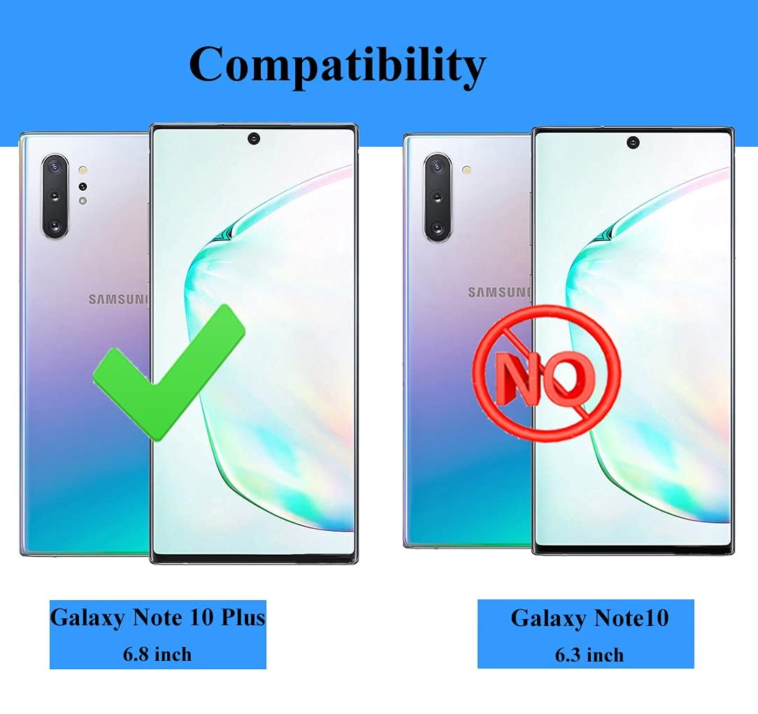 LeYi Compatible for Note 10 Plus Phone Case: Upgrade 3-in-1 Full Body Shockproof Rubber Outer Cover Heavy Duty Tough Rugged Dustproof Defender Protection Case for Galaxy Note 10 Plus, Wine Red/Pink 2