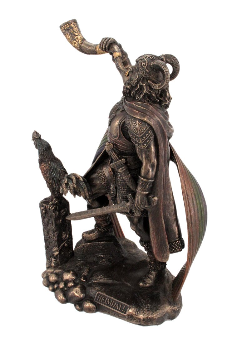 Veronese Design Heimdall, The Guardian of The Bifrost Bronze Finished Statue - Norse God Mythology - 10.25 Inches Tall - with Exquisite Detail and Hand-Painted Accents 3