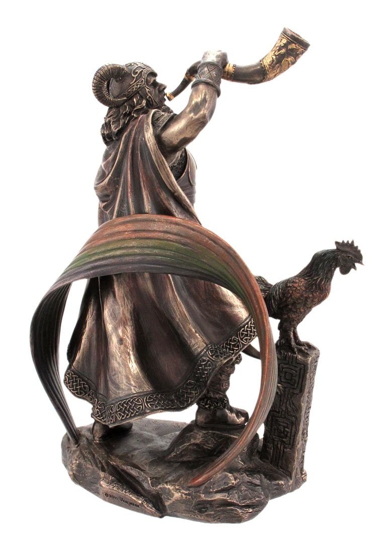 Veronese Design Heimdall, The Guardian of The Bifrost Bronze Finished Statue - Norse God Mythology - 10.25 Inches Tall - with Exquisite Detail and Hand-Painted Accents 2