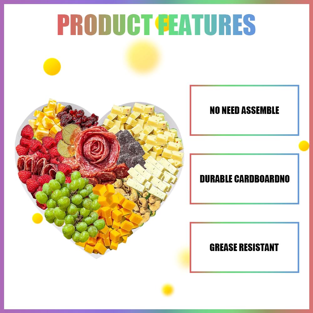 ZIJRXQ 12inch Cardboard Heart Fillable Shaped Gift Decorative Box for Charcuterie (HEART) 4