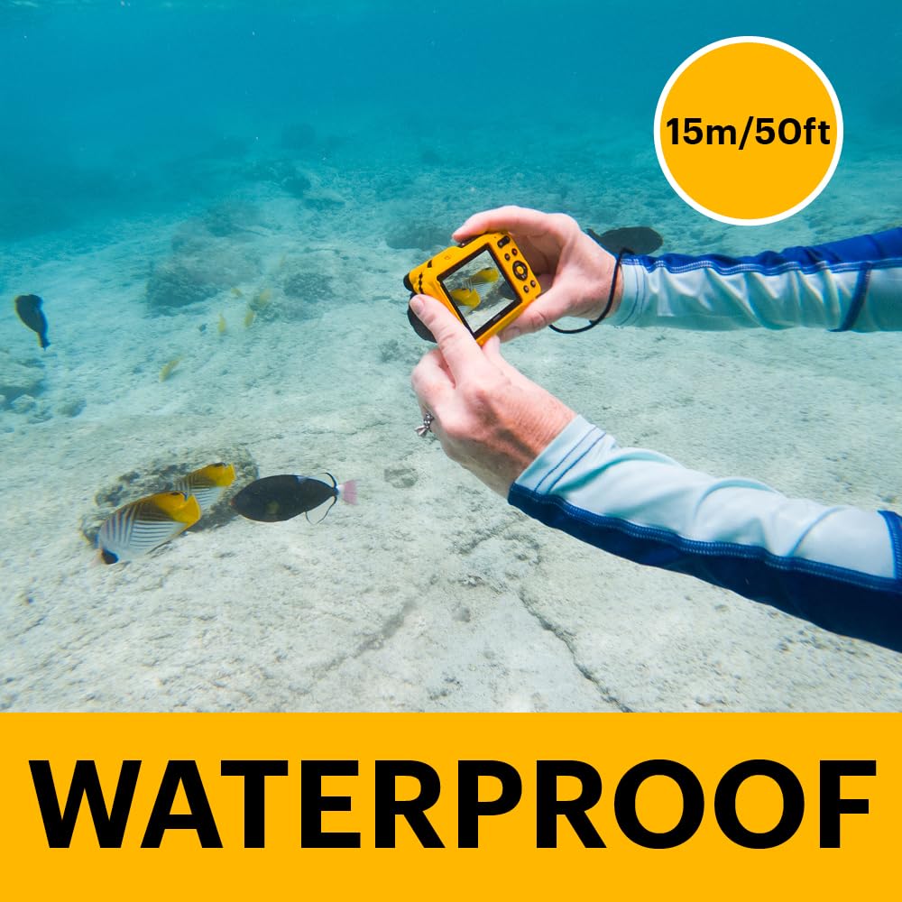 KODAK PIXPRO WPZ2 Rugged Waterproof Shockproof Dustproof WiFi Digital Camera 16MP 4X Optical Zoom 1080P Full HD Video Vlogging Camera 2.7" LCD (Yellow) 6