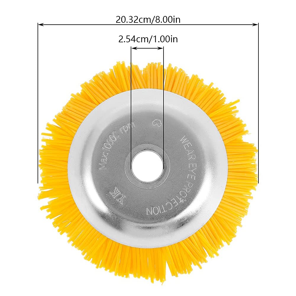 FUMHEUF Universal 8 Inch Grass Trimmer Head Nylon Straw Rope Trimming Head Rusting Brush Cutter Mower Nylon Weeding Head for Lawn Mower 3