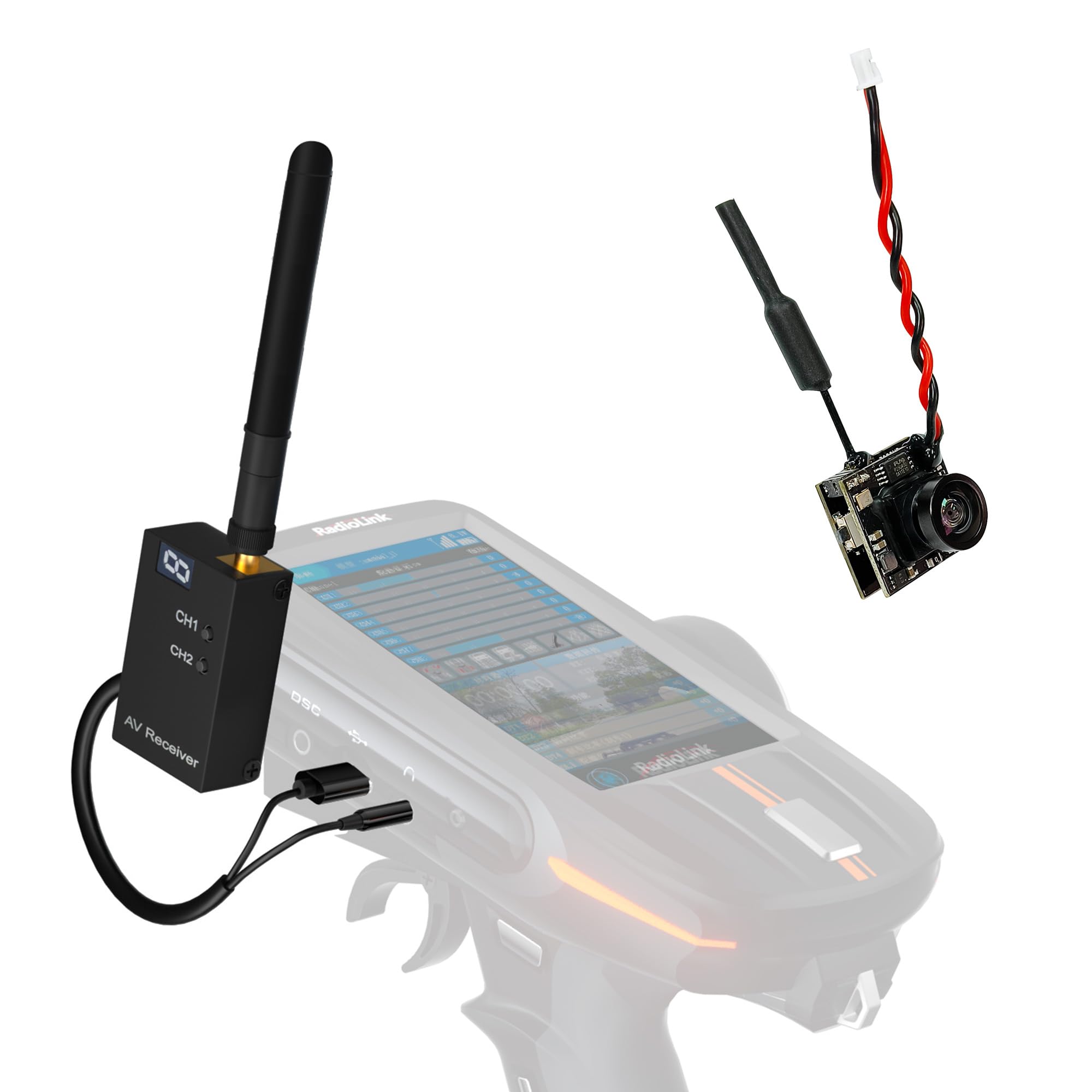 Radiolink 5.8G 48CH Wireless Image Transmission Receiver&5.8G OSD Camera for RC8X Transmitter FPV Display 1