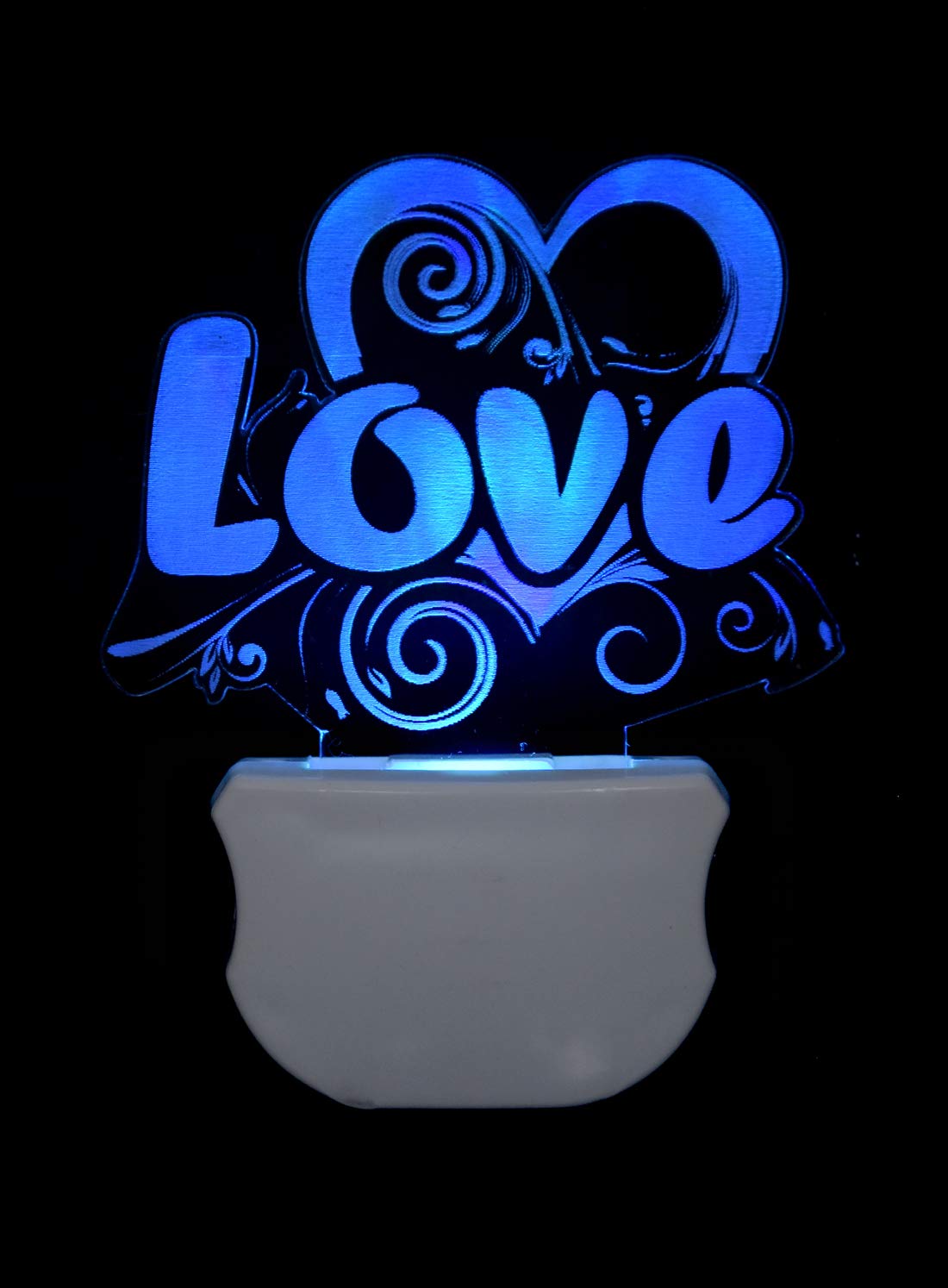 G Gojeeva The Love 3D Illusion Night Lamp Comes with 7 Multicolor and 3D Illusion Design Suitable for Room,Drawing Room,Lobby (Pack of 2) 6