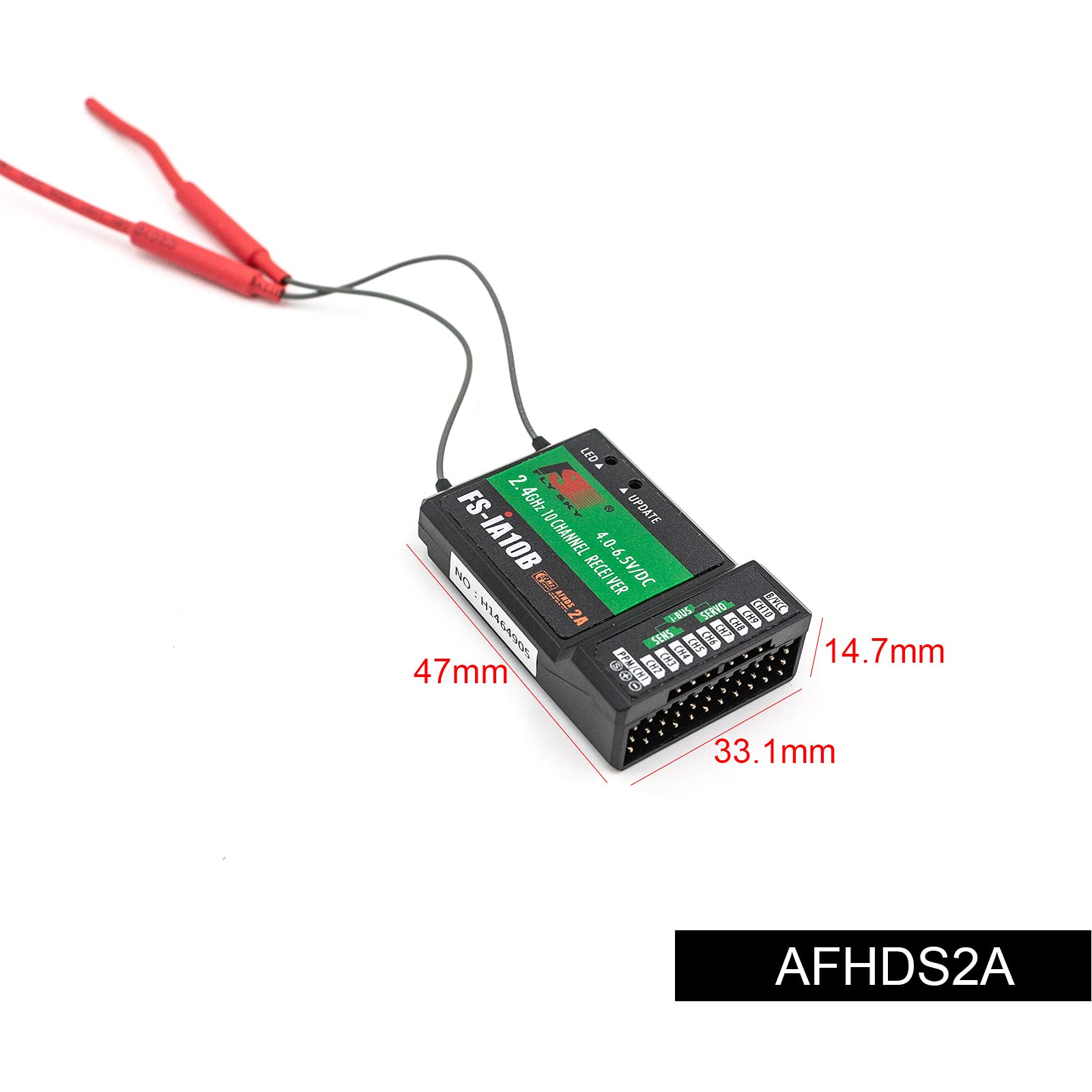 Flysky FS-iA10B Dual Antenna 10CH RC Receiver PPM Output Compatible for FS-I4 FS-I6 GT2E GT2G FS-I10 FS-I6S TH9X FS-CT6B GT3C CT3C FS-I4 FS-IT4S Transmitter (2PCS) 4