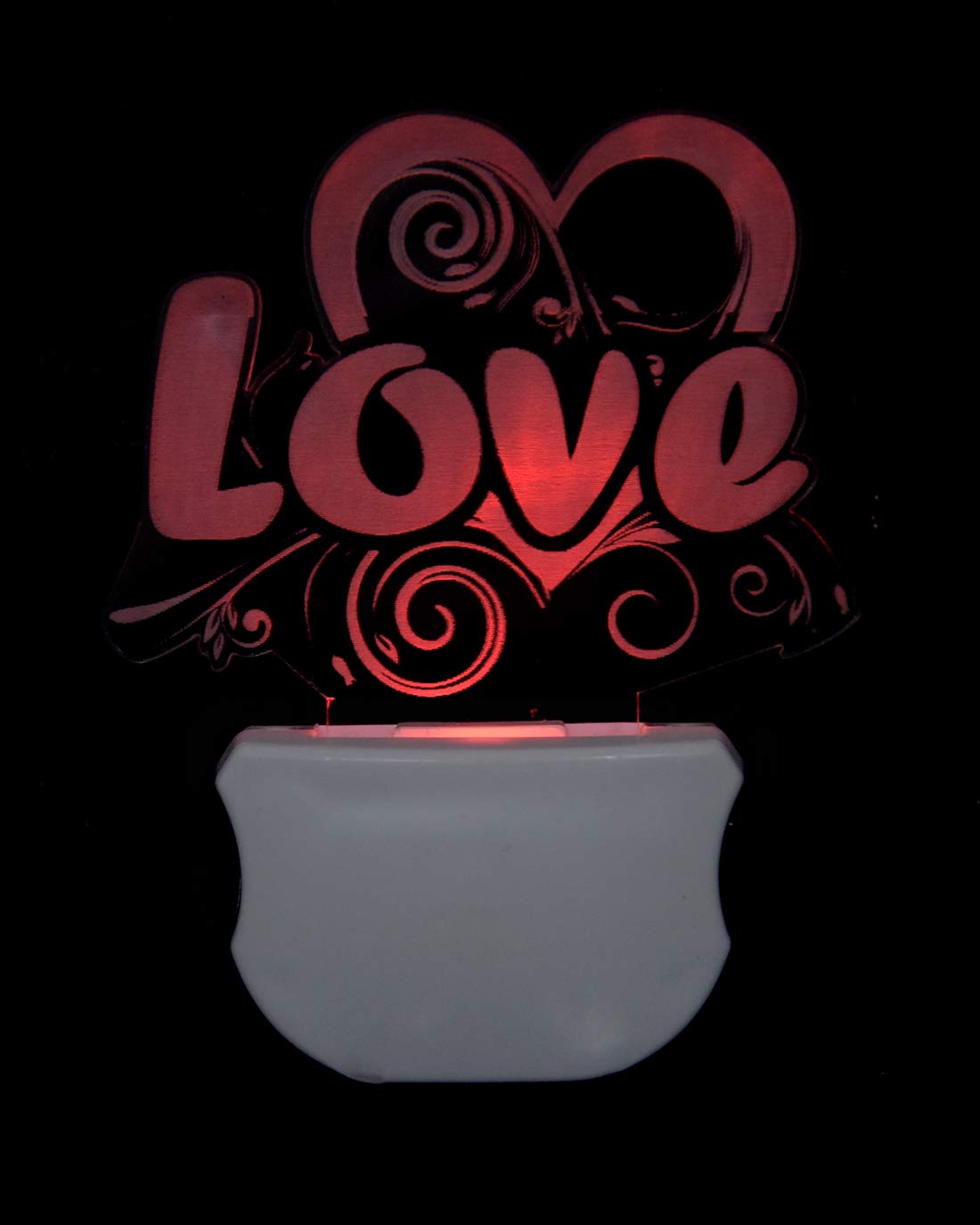 G Gojeeva The Love 3D Illusion Night Lamp Comes with 7 Multicolor and 3D Illusion Design Suitable for Room,Drawing Room,Lobby (Pack of 2) 4