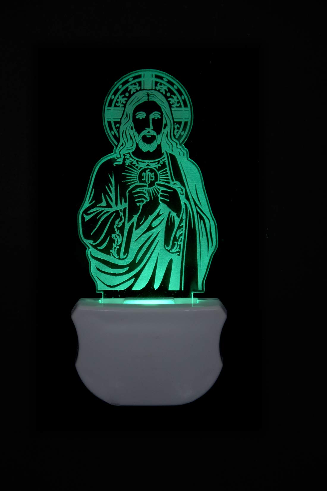 G Gojeeva The Jesus 3D Illusion Night Lamp Comes with 7 Multicolor and 3D Illusion Design Suitable for Room,Drawing Room,Lobby 2