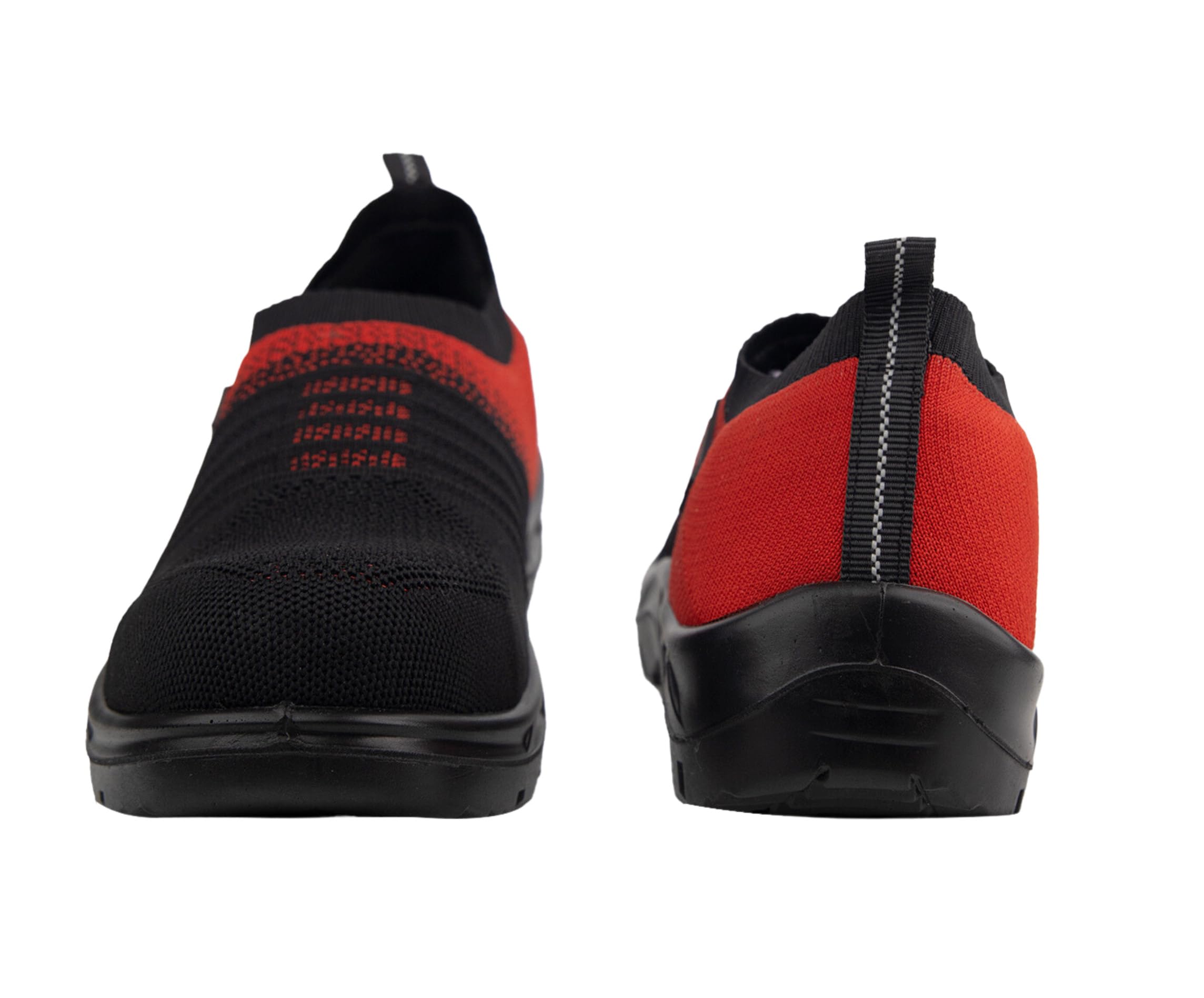 KARAM Flytex FS202 Safety Shoes for Men | Sporty Design, Lightweight with Single Density | Antistatic, Antislip, Oil & Heat Resistant with Fiber Toe | Red & Black | Size-07 6