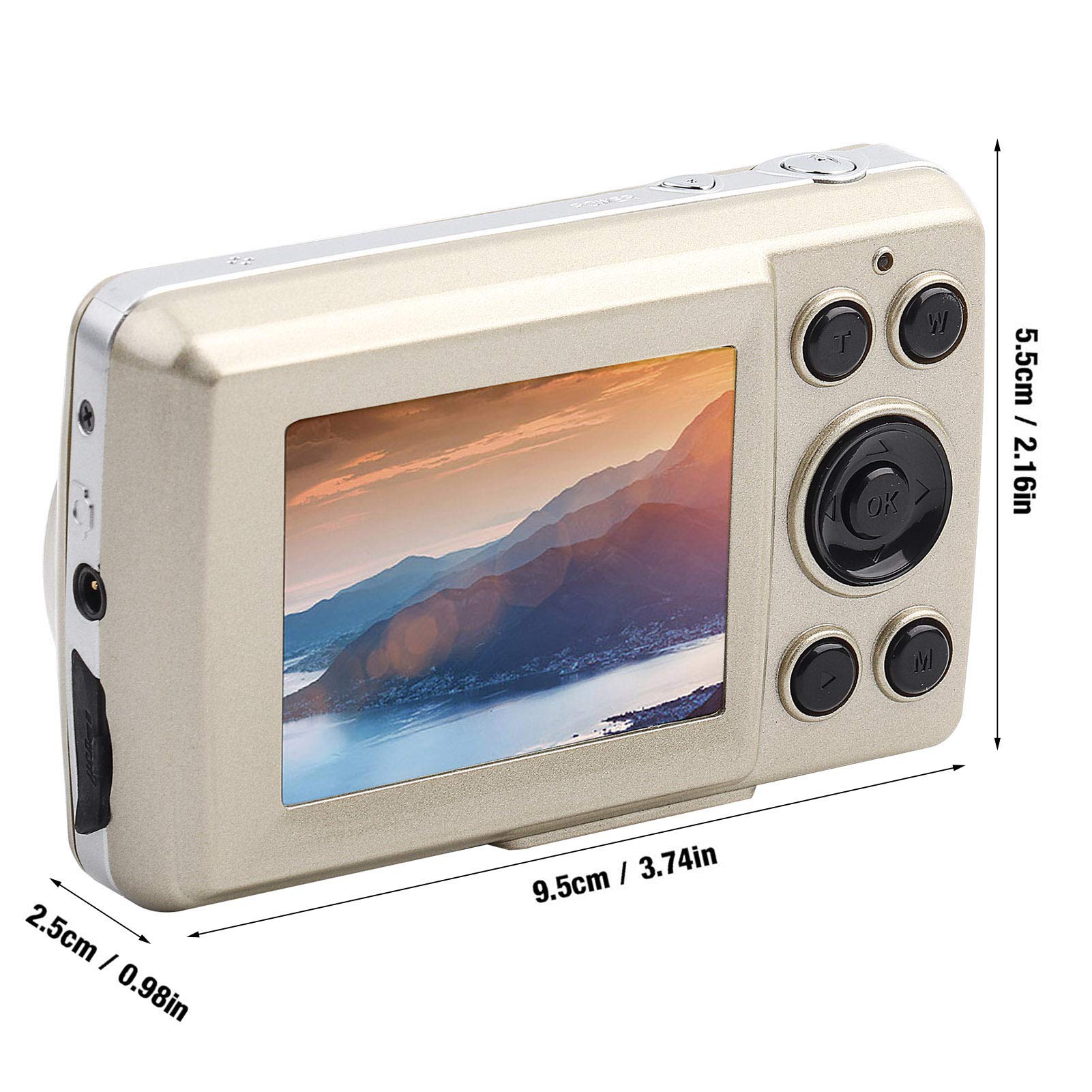 200W 30 FPS Digital Video Camera for Photography, 4X Zoom Mini Digital Camera with 2.4 Inch High Resolution Screen, Supports 1280 * 720P Video, Night Vision Function(Gold) 6