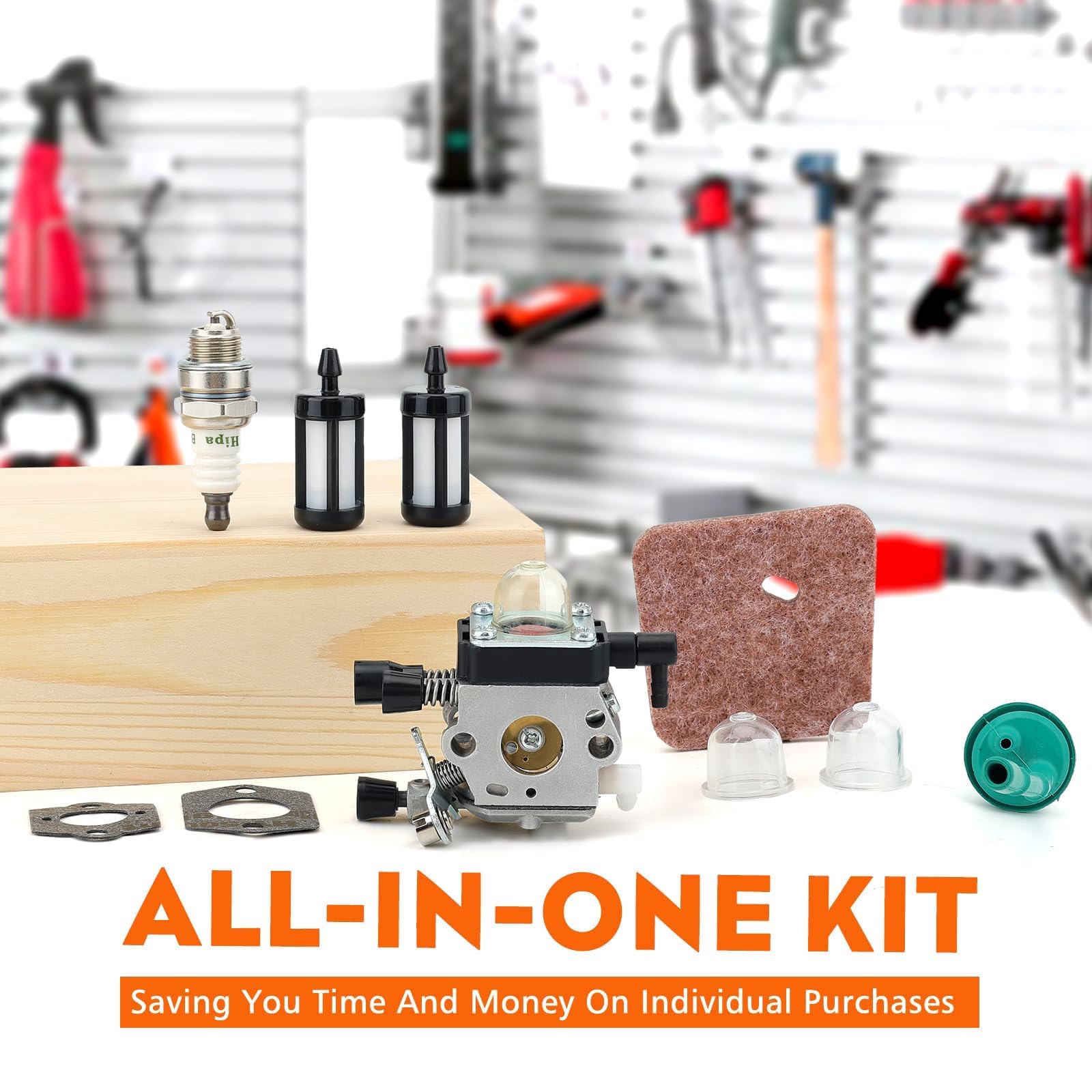 Hipa FS55R Carburetor for STHIL FS55R FS45 FS38 HS45 FS55 KM55R FS46 FS55RC FS 55R HS 45 FS 38 FS 45 FC55 FS45C HL45 FS46C KM55 FS55C FS55T FS45L String Trimmer Weedeater Parts 3