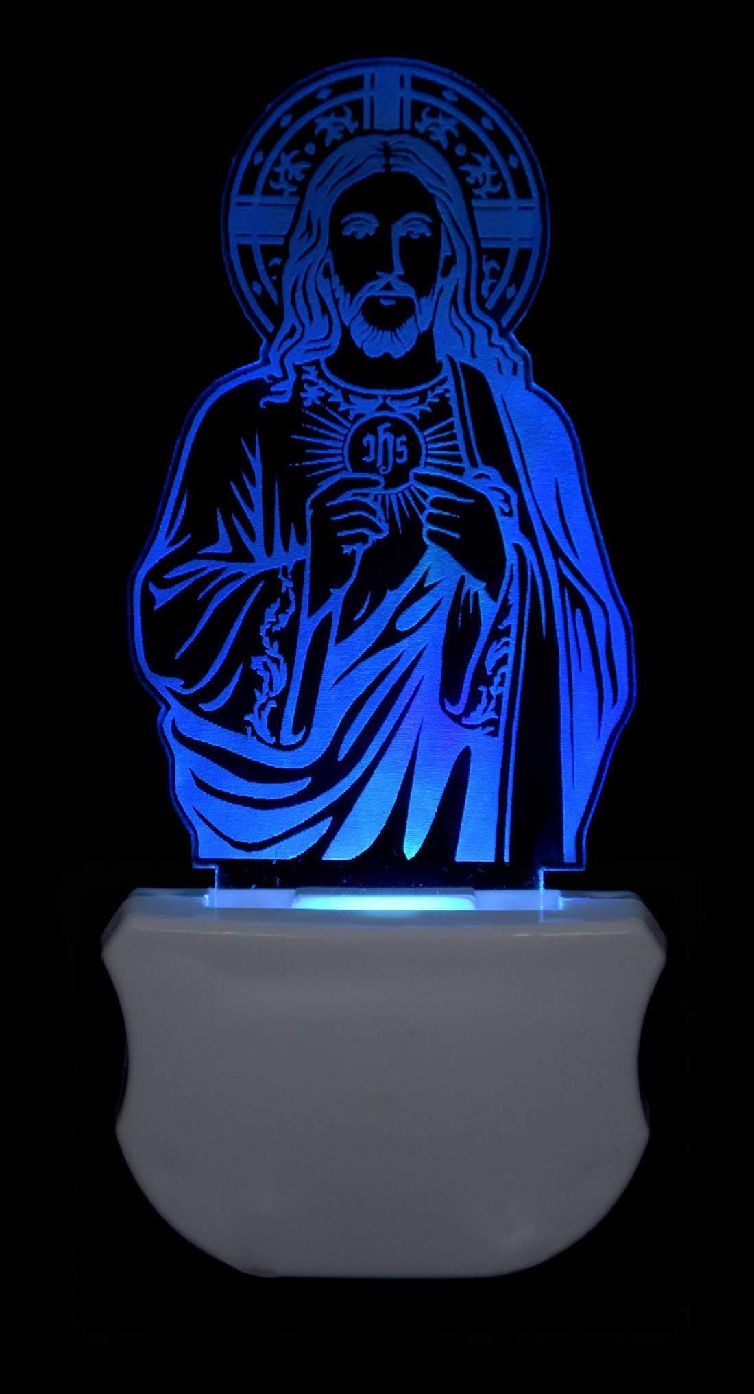 G Gojeeva The Jesus 3D Illusion Night Lamp Comes with 7 Multicolor and 3D Illusion Design Suitable for Room,Drawing Room,Lobby 6
