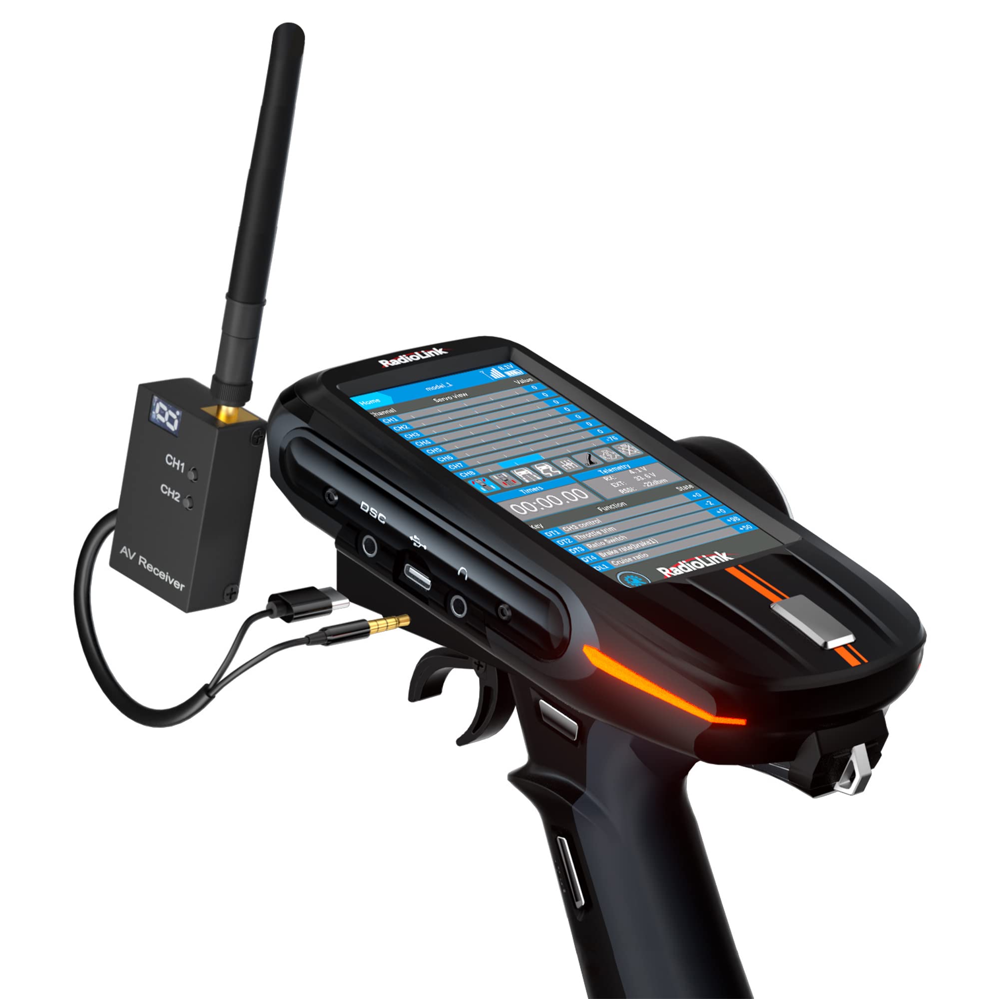 Radiolink 5.8G 48CH Wireless Image Transmission Receiver&5.8G OSD Camera for RC8X Transmitter FPV Display 3