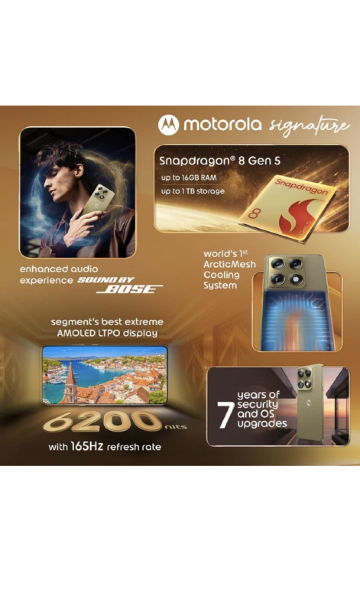 Motorola Signature (Pantone Carbon, 12GB RAM +256GB Storage) 6