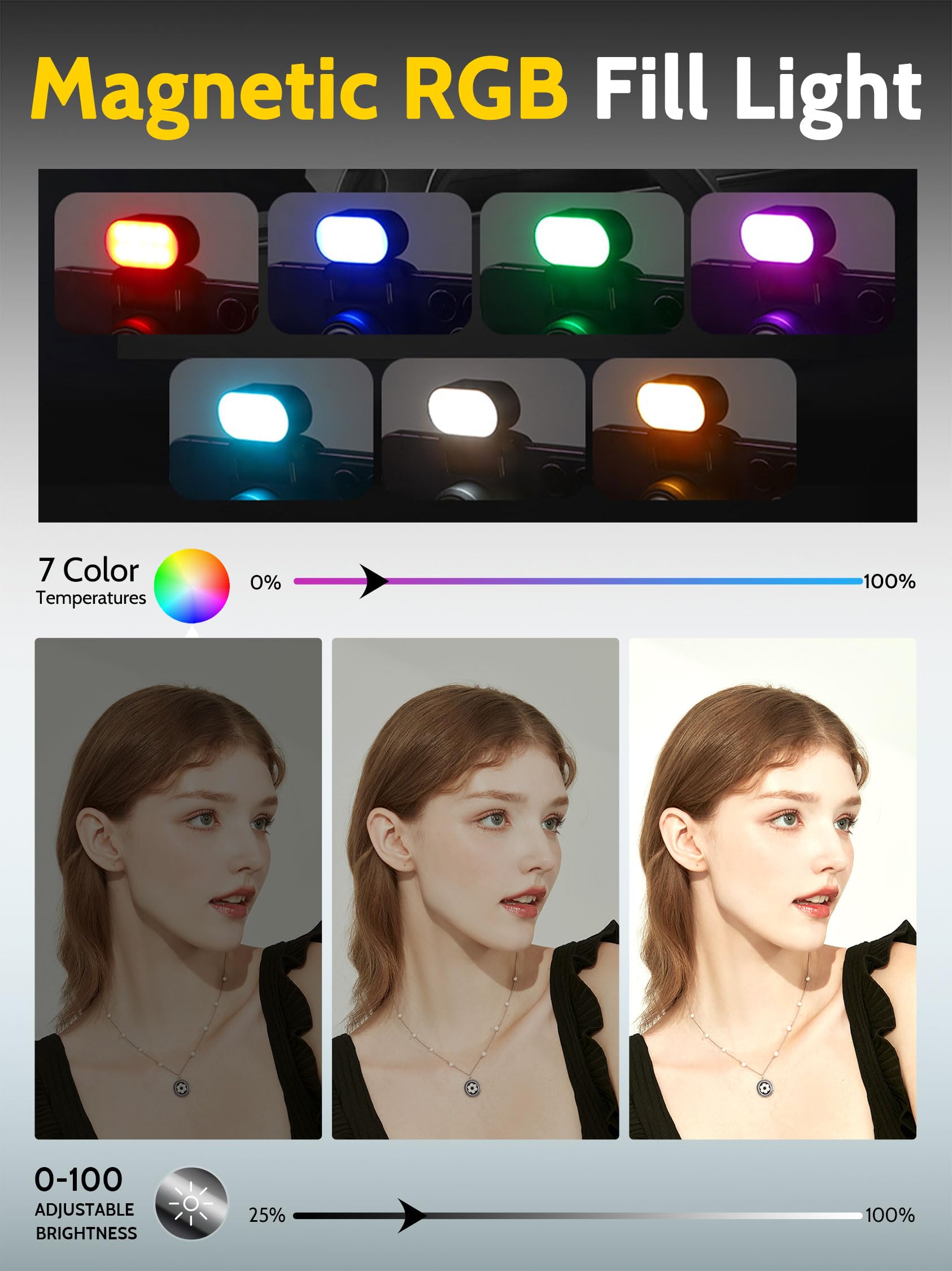 AOCHUAN Auto Face Tracking Tripod 360 Rotation for iPhone Android,Phone Stand Follow You for Video Recording,Selfie Stick Tripod with RGB Light,Remote Control for YouTube,TikTok Vlogging(M2Pro Black) 5