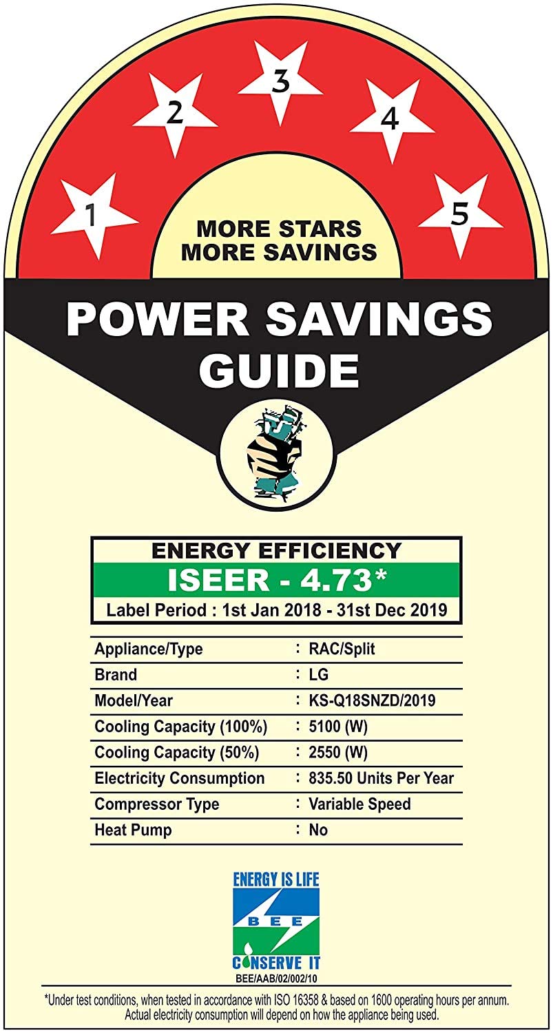 LG 1.5 Ton 5 Star Inverter Split AC (Copper, KS-Q18SNZD, White, Low Refrigerant Detection) 2