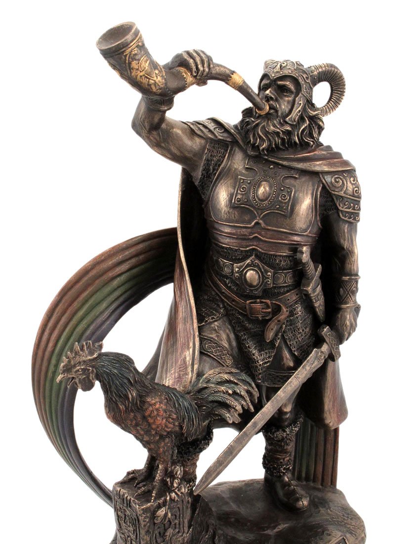 Veronese Design Heimdall, The Guardian of The Bifrost Bronze Finished Statue - Norse God Mythology - 10.25 Inches Tall - with Exquisite Detail and Hand-Painted Accents 4