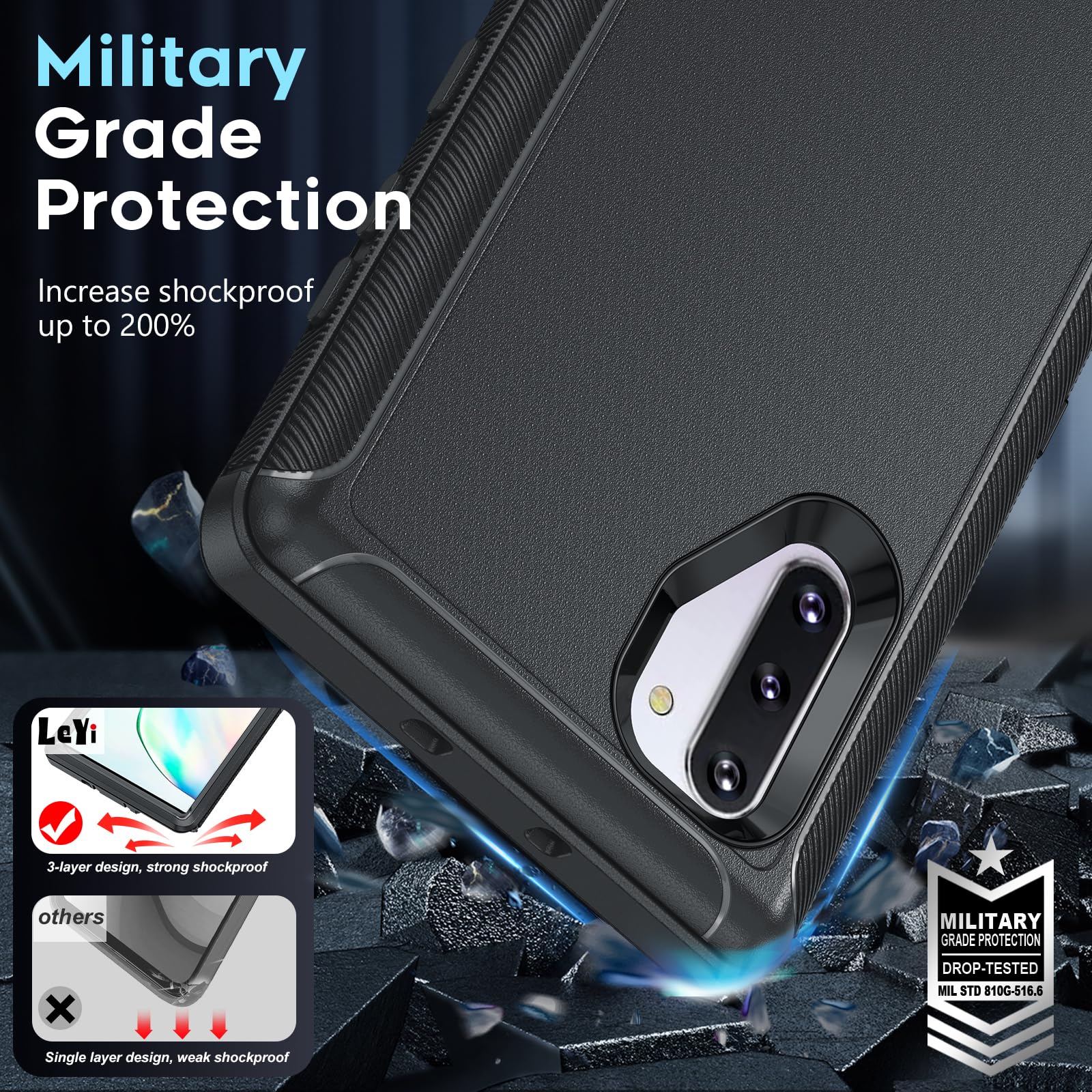 LeYi Compatible for Galaxy Note 20 5G Case: Galaxy Note 20 Case with Heavy Duty 3 in 1 Full Body Rugged Shockproof, Military Grade Protection Phone Case for Samsung Note 20, Wine Red+Pink 5