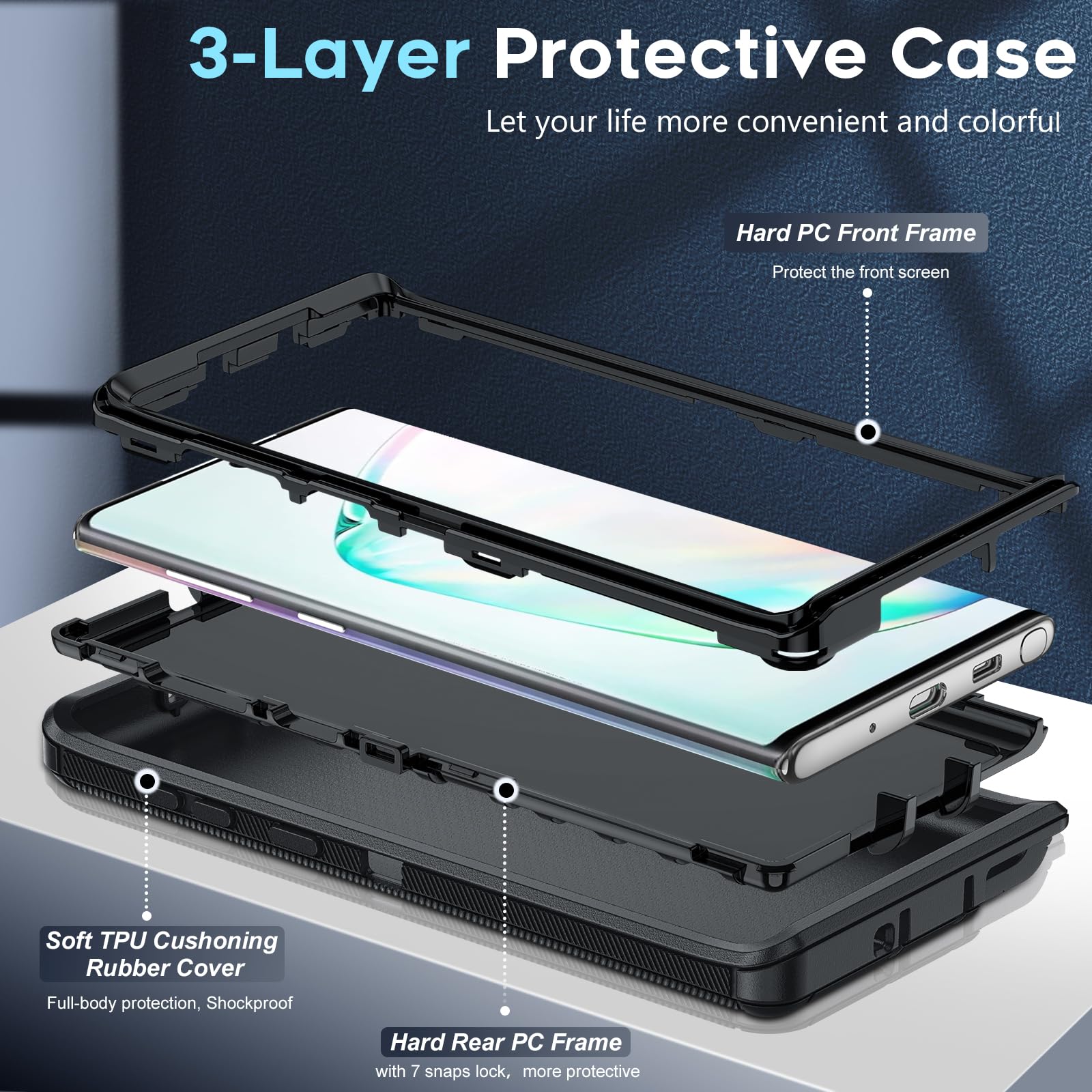 LeYi Compatible for Galaxy Note 20 5G Case: Galaxy Note 20 Case with Heavy Duty 3 in 1 Full Body Rugged Shockproof, Military Grade Protection Phone Case for Samsung Note 20, Wine Red+Pink 3