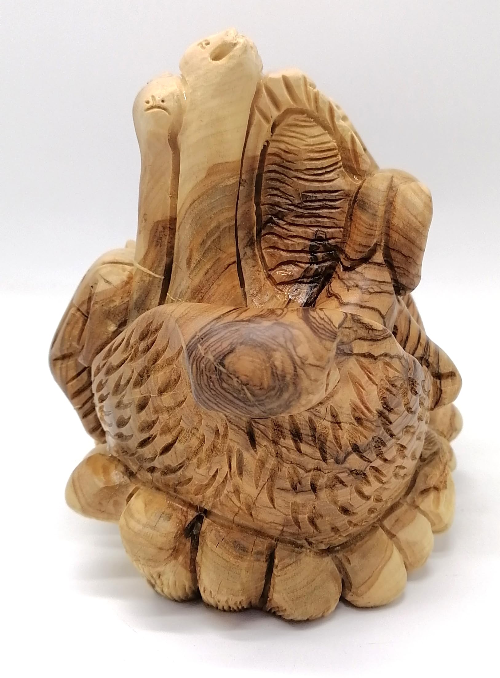 Zuluf Hand-Carved Olive Wood Noah's Ark with Animals Statue – Premium Christian Decor & Gift from The Holy Land 6.3INCHES FIG030 4