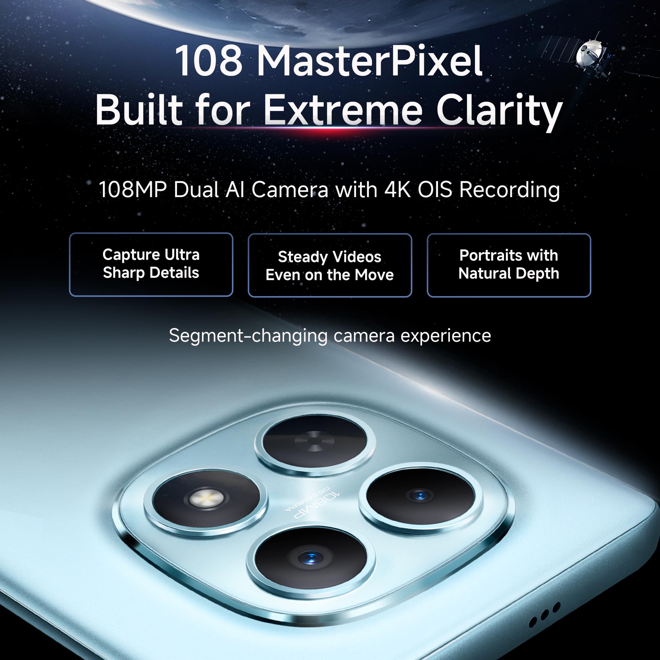 REDMI Note 15 5G (Glacier Blue, 8GB RAM 128GB Storage) | 108MP OIS Camera | Snapdragon 6 Gen 3 | 17.2cm Tough Curved AMOLED Screen | Segment’s Slimmest Phone | 5520mAh Si/C Battery | 45W Fast Charging 4