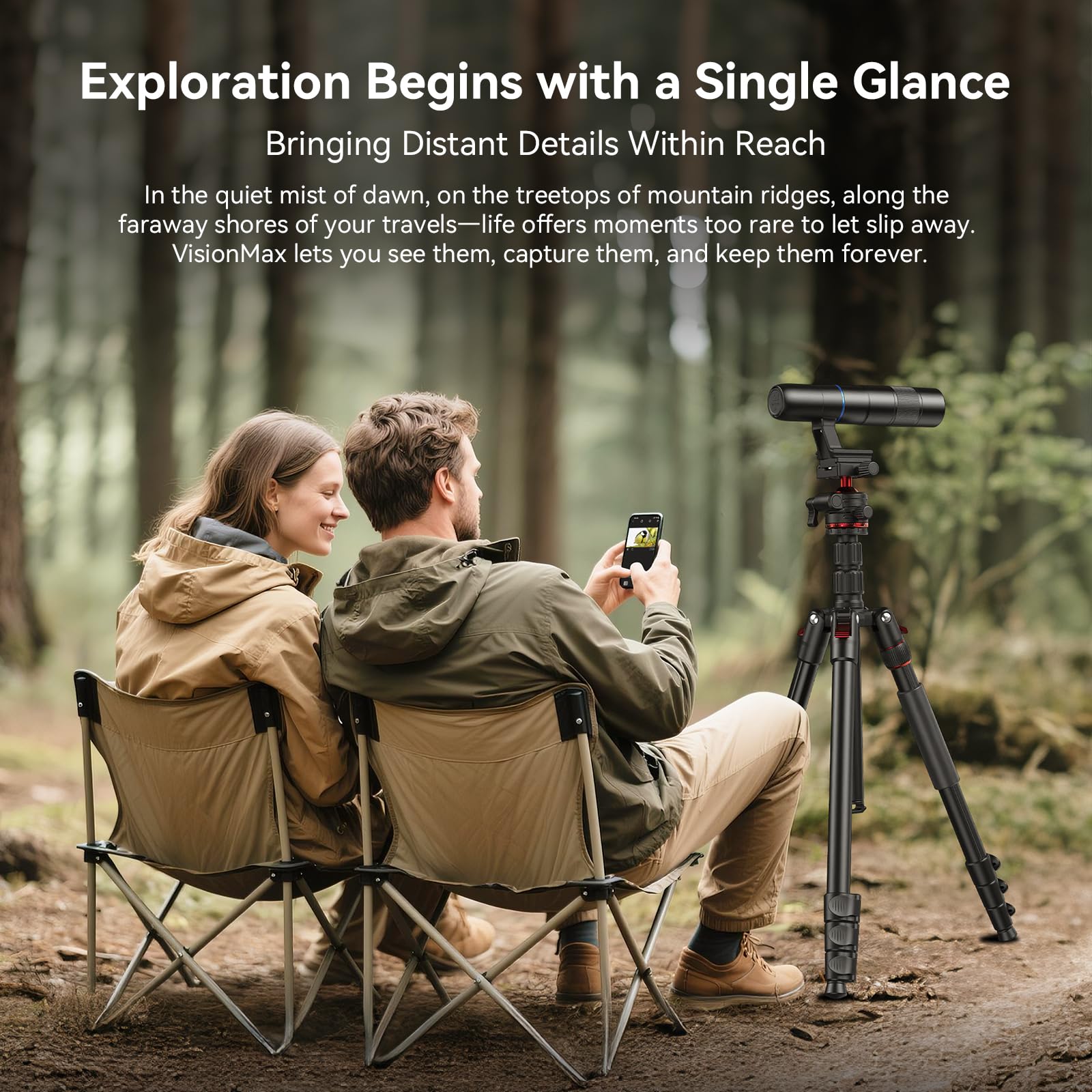 45X Wireless Digital Telephoto Lens with Tripod, High Power HD Electronic Telephoto Phone Lens with 2.4G Wi-Fi App Connect, 1500mAh Battery for Birdwatching, Watch Concerts, Watch Match, Moon Viewing 5