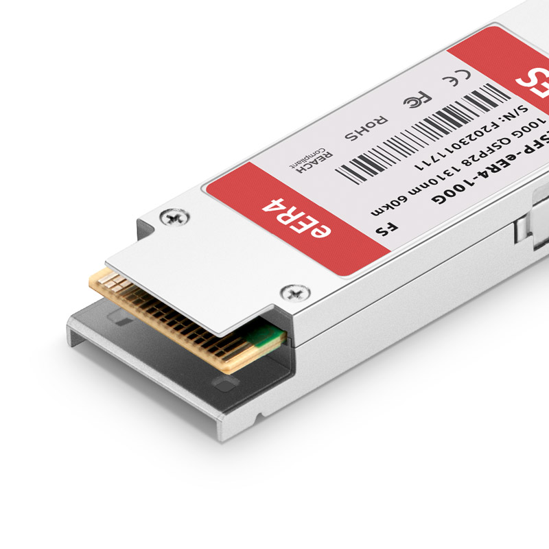 FS Compatible 100GBASE-ER4 QSFP28 1310nm 60km DOM Duplex LC SMF Optical Transceiver Module for FS Switches 4