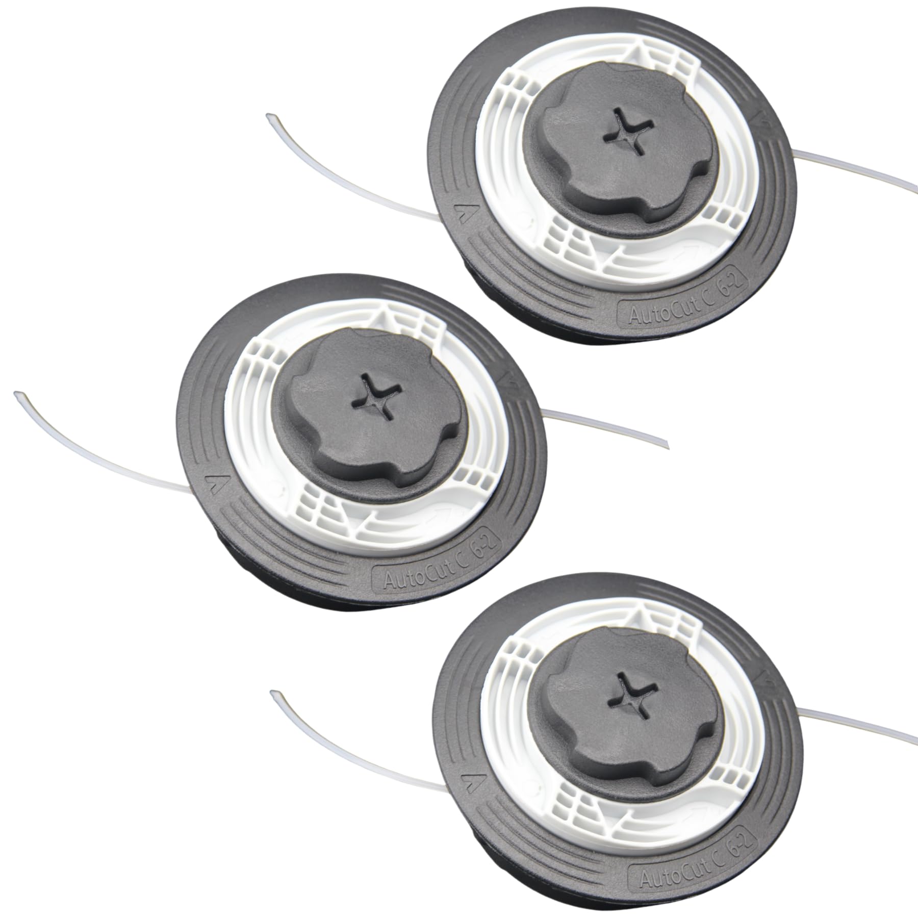 HHLZDHH 3 - Pack C6-2 Trimmer Head for Stihl FS38 FS40 FS40C FS45 FS46 FS50 FS50C FSA60R FSA86R FSE60 FSE71 FSE81 Easy Loading Lawn Mower Garden Tool Accessories