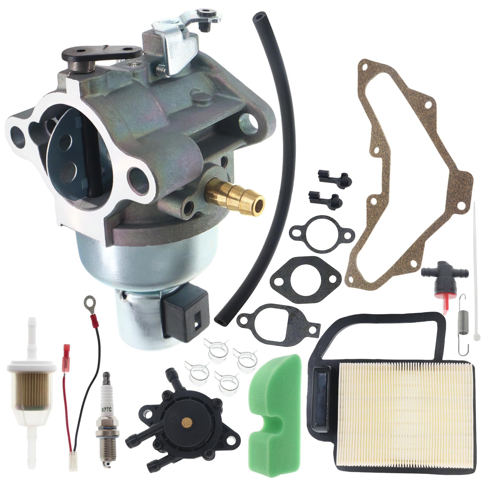 Masnln L110 Carburetor for John Deere L110 LT160 LT155 LX266 STX30 STX38, for Kohler SV530 SV540 SV590 SV600 Engines Lawn Mower with 25-158-11-S Throttle Linkage Bushing