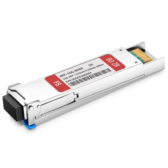 Dell (DE) GP-XFP-10GBX-U-60 Compatible 10GBASE-BX BiDi XFP 1270nm-TX/1330nm-RX 60km DOM LC SMF Transceiver Module